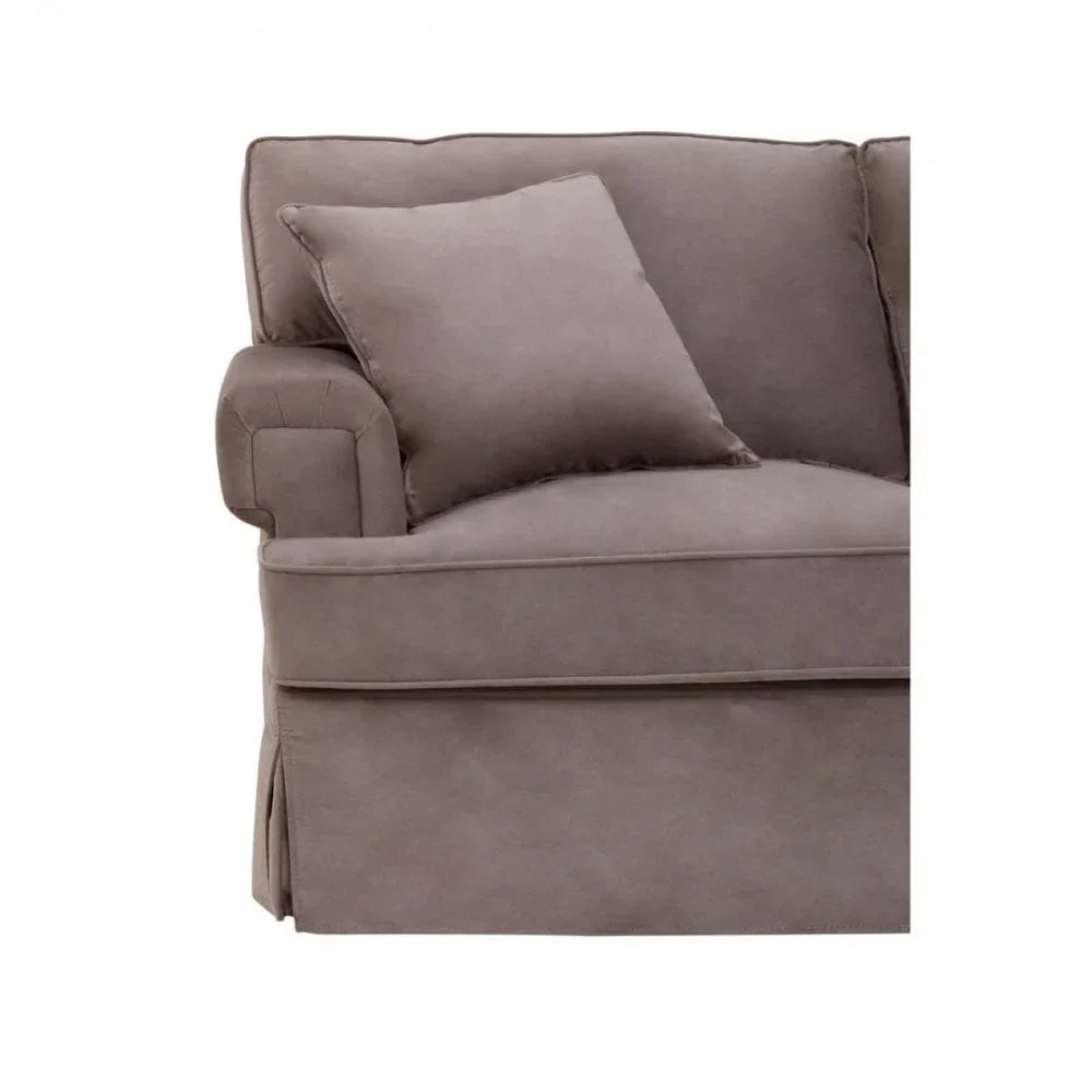 Camden Three Seat Velvet Chaise Sofa