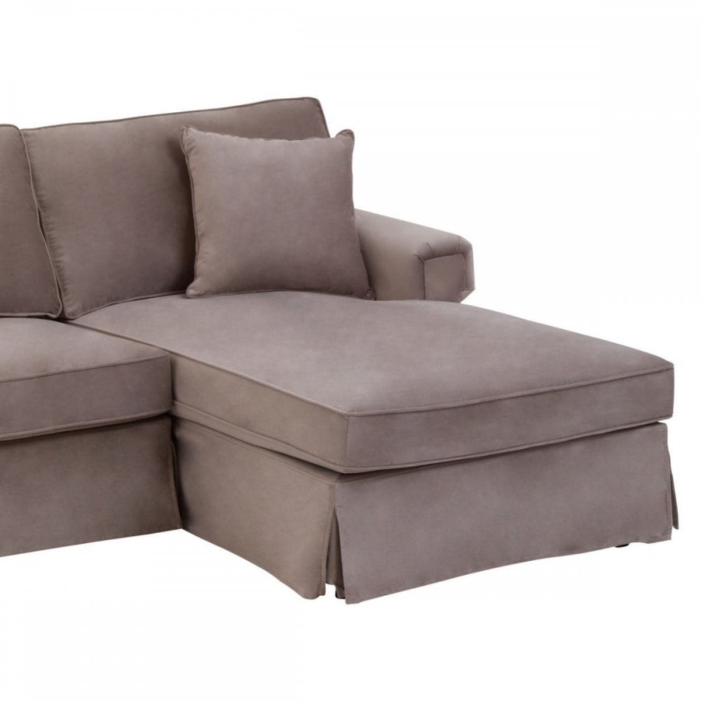 Camden Three Seat Velvet Chaise Sofa