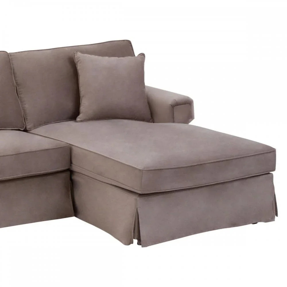 Camden Three Seat Velvet Chaise Sofa