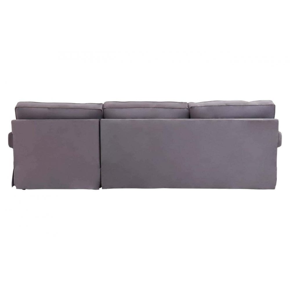 Camden Three Seat Velvet Chaise Sofa