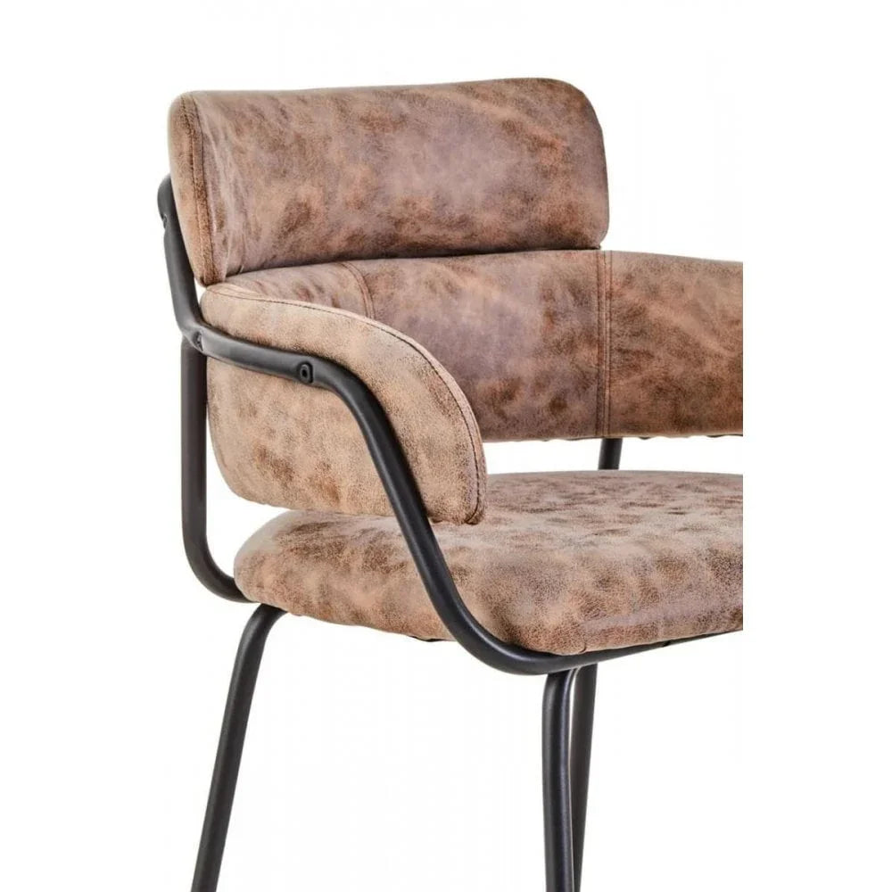 Obsidian Faux Leather Bar Chair