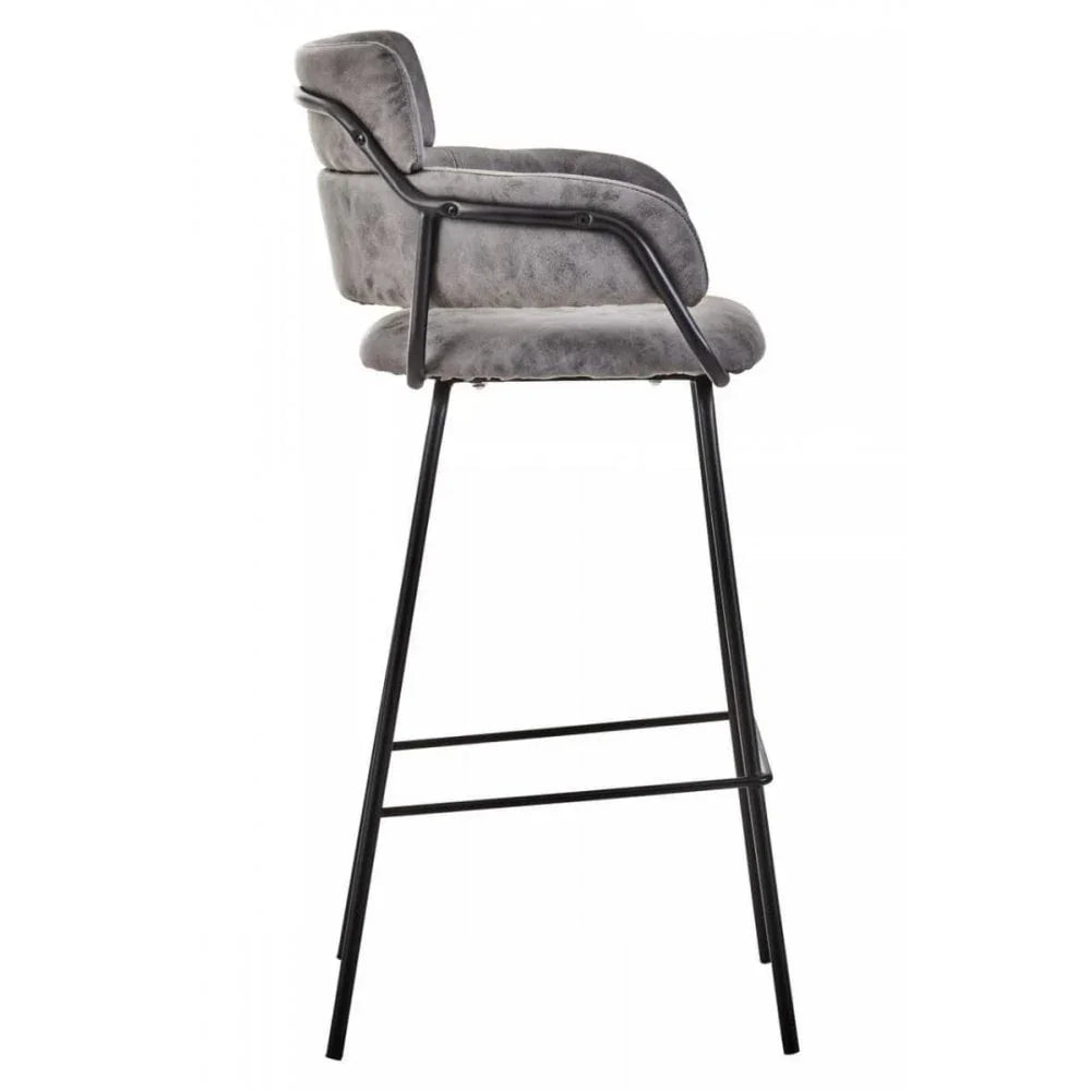 Obsidian Faux Leather Bar Chair