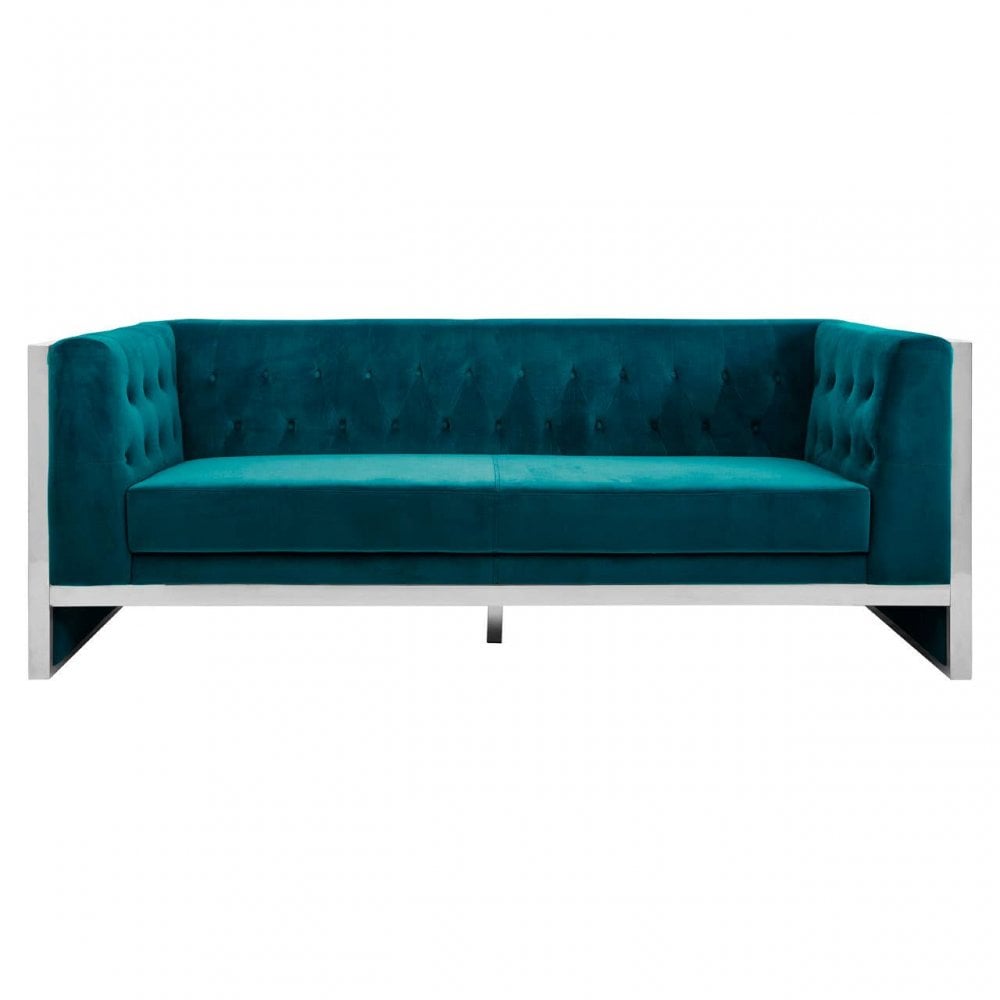 Vero 3 Seat Velvet Sofa