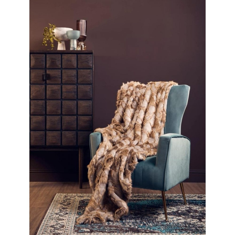Elara Velvet Accent Chair With Gold Finish Legs