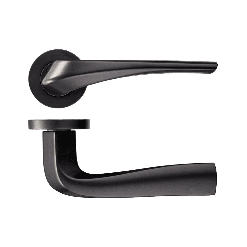 Draco Privacy Matt Black Doors 160 x 230