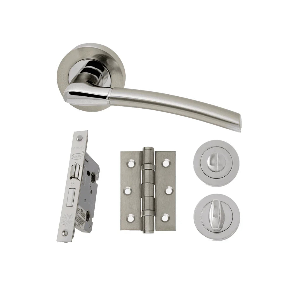 Mercury Privacy Chrome & Nickel Doors 208 x 214