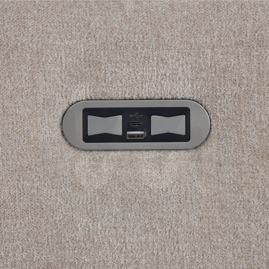 Thurso RHF Power Bed Sectional - Beige