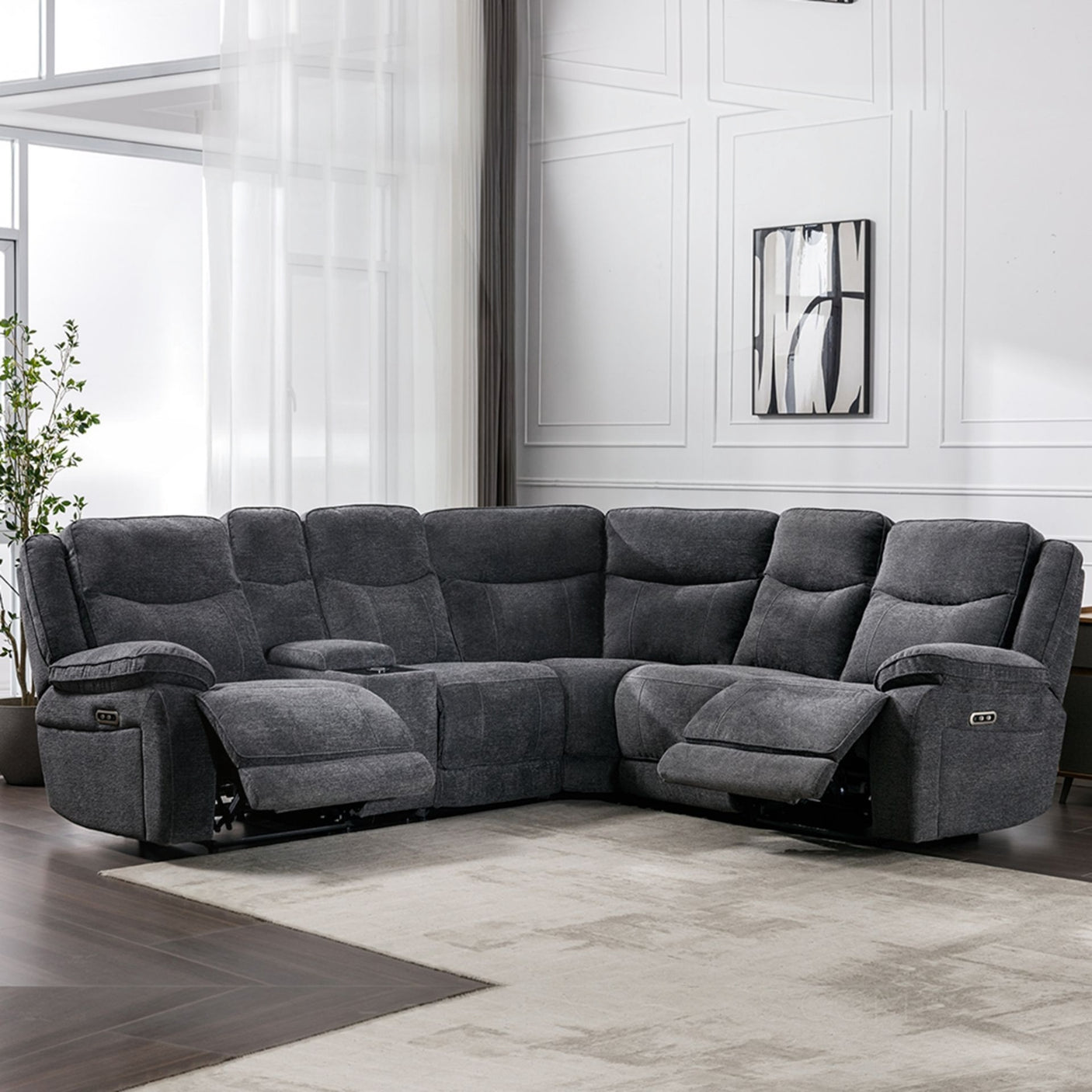 Herbert Dark Grey Electric CORNER