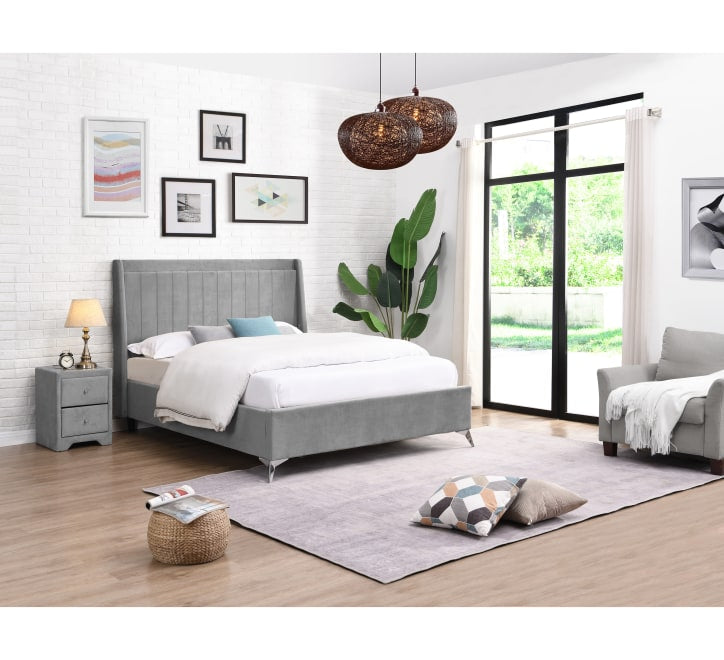 Mayo Bed Grey - Mayo Grey Bed 4ft 6 W 157.5 X H 135 X L 209 - Mayo Bed Grey