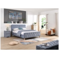 Ashley Sky Blue Bed - Ashley Blue Bed 5ft - (W)160 x (H) 110 x (L) 217.5 - Ashley Sky Blue Bed