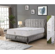 Limerick Grey Storage Bed - Limerick Grey Storage 4ft 6 Bed W 151 X H 120 X L 213 - Limerick Grey Storage Bed