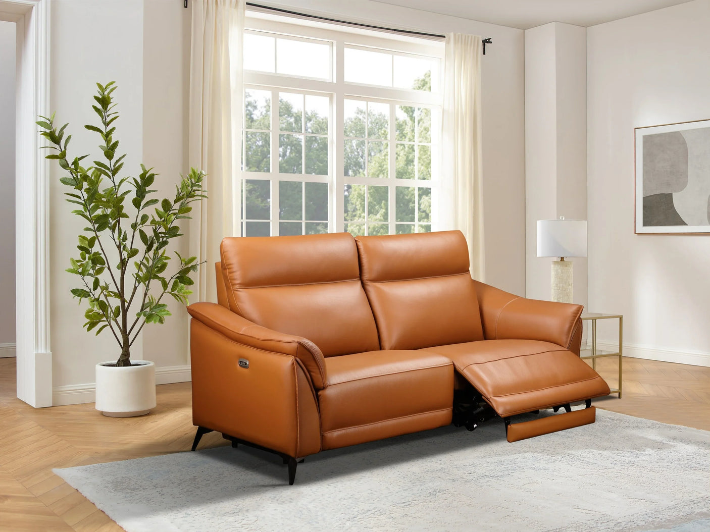 Porto Leather Collection - Porto 1 Seater W 96 X D 96 X H 104 - Porto Leather Collection