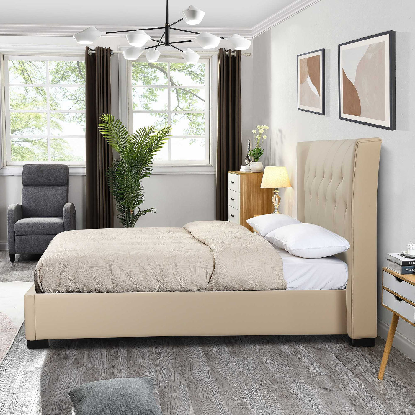 Tyrone Gas Lift Bed - Tyrone Gas Lift 4ft6 Bed (W) 180 x (H) 125 x (L) 203 - Tyrone Gas Lift Bed