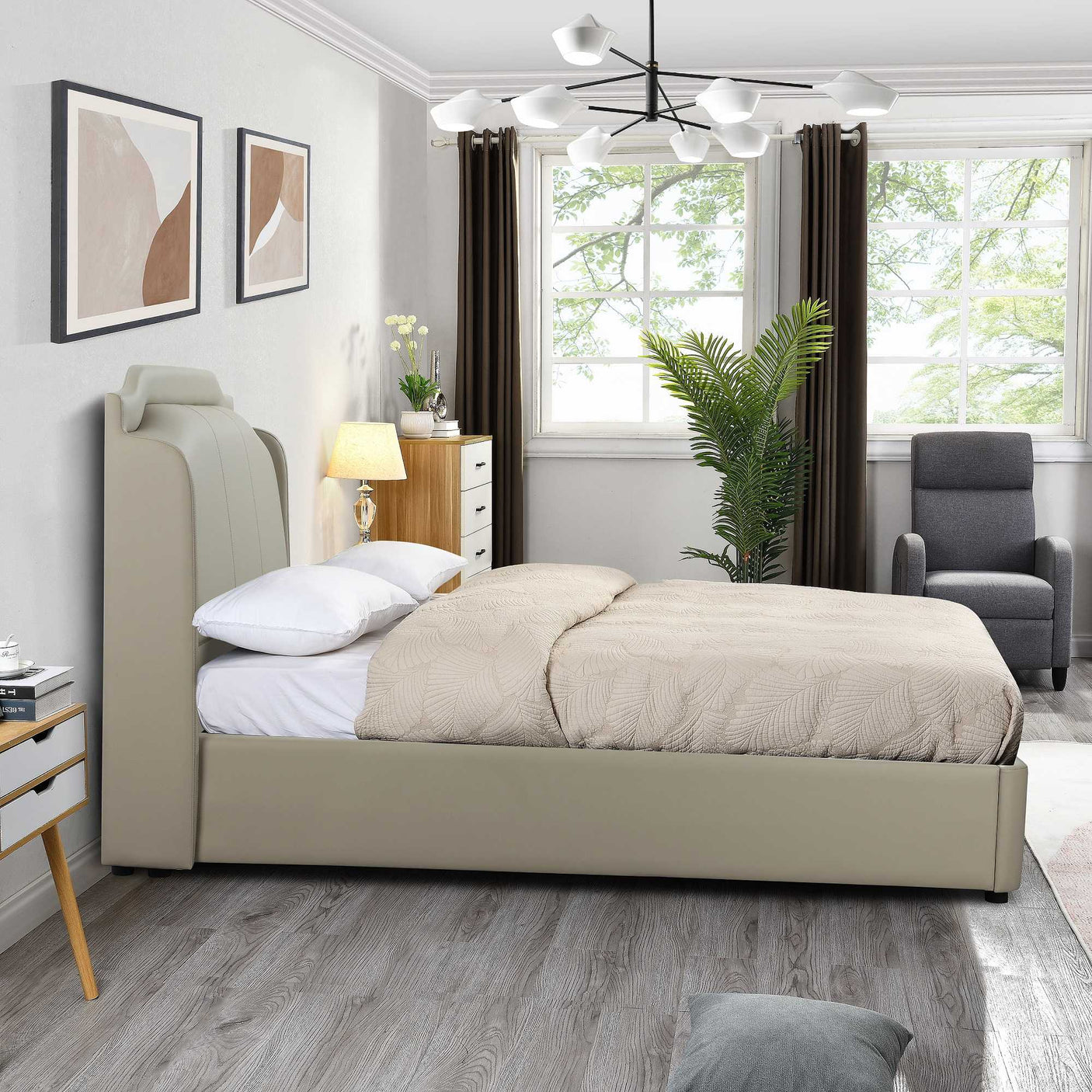 Tipperary Gas Lift Bed - Tipperary Gas Lift 4ft6 Bed (W) 157 x (H) 126 x (L) 227 - Tipperary Gas Lift Bed