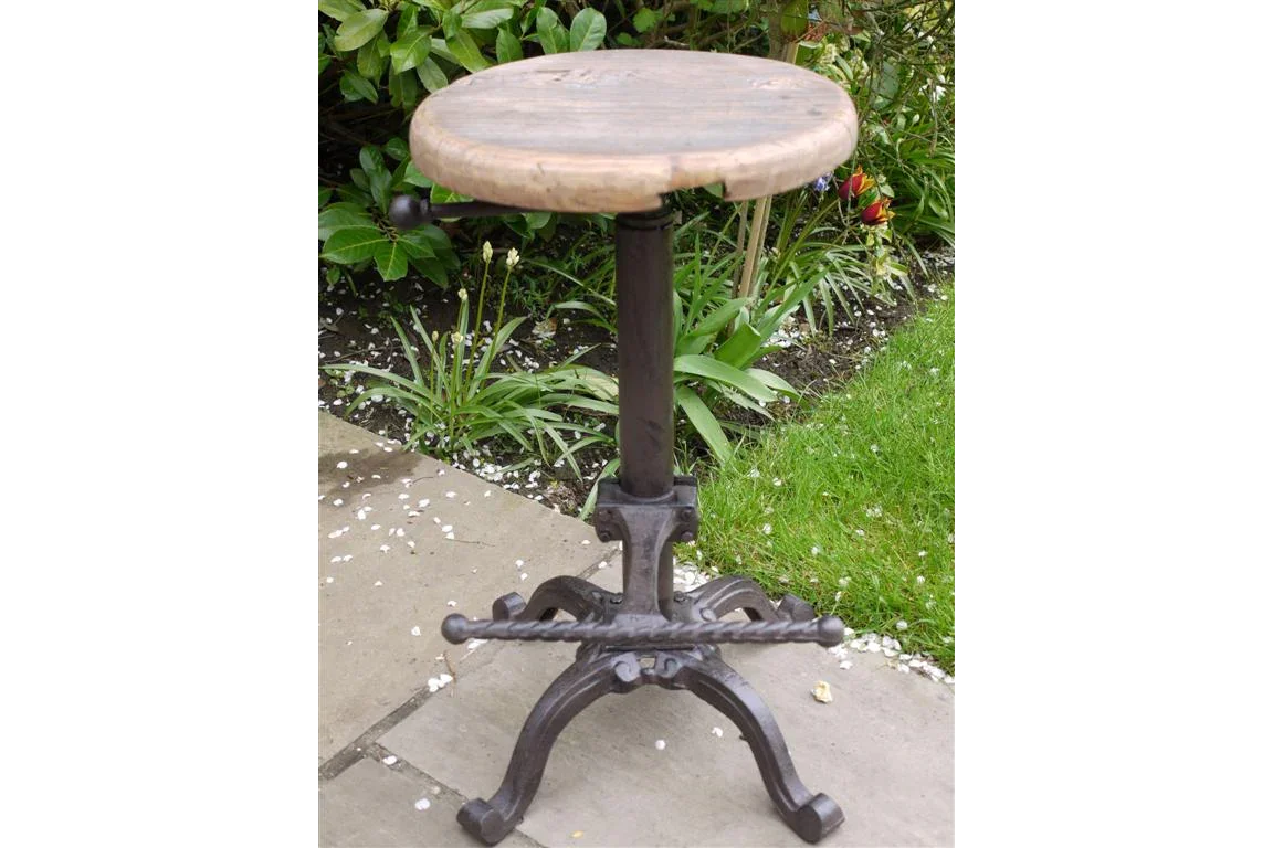 Stool With Wooden Top - 2218