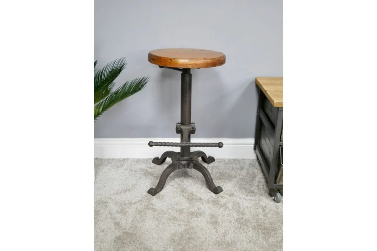 Stool With Wooden Top