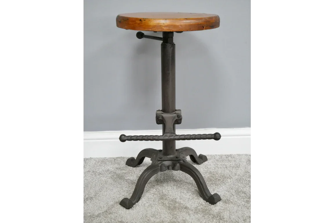 Stool With Wooden Top - 2218