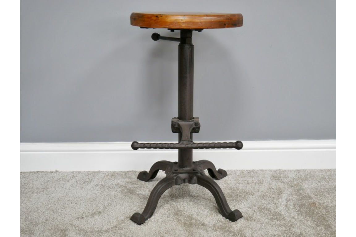 Stool With Wooden Top - 2218