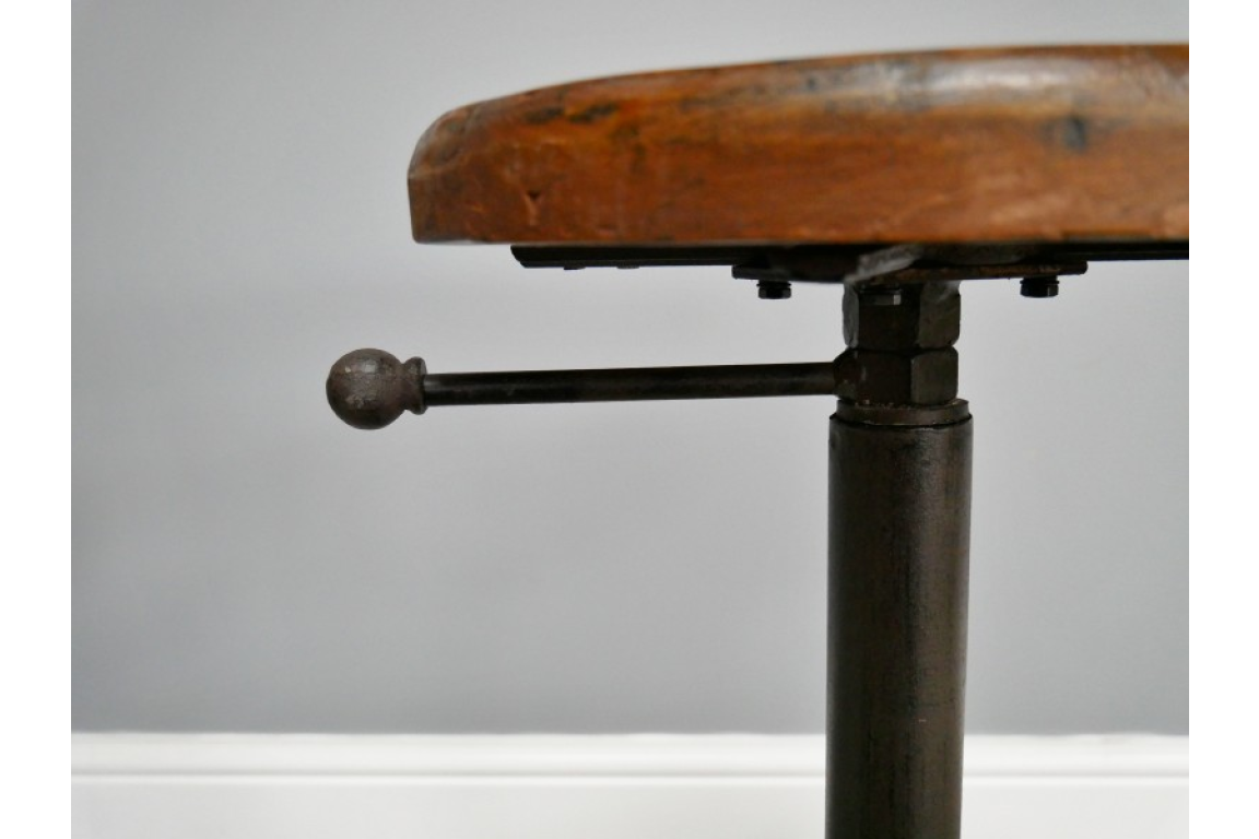 Stool With Wooden Top - 2218