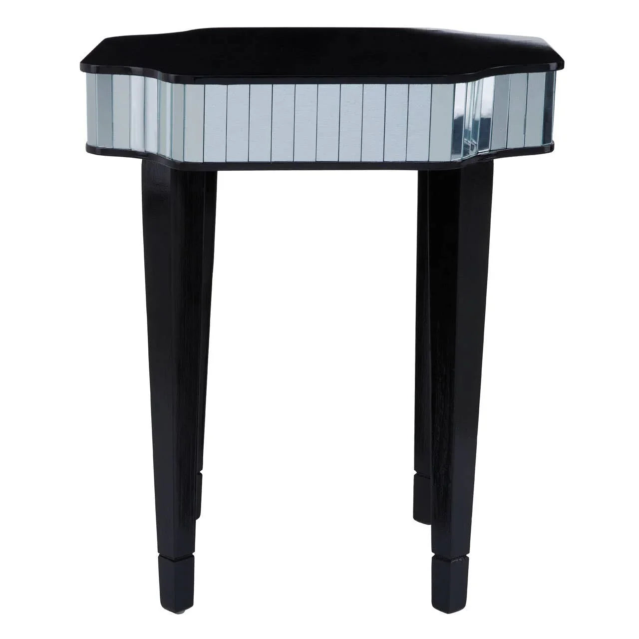 Majestic Black Mirrored Side Table