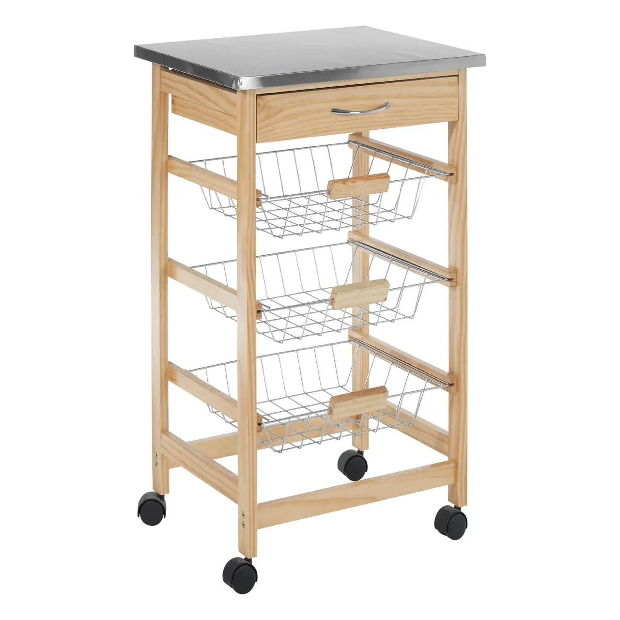 Rustic Kitchen Storage Trolley
