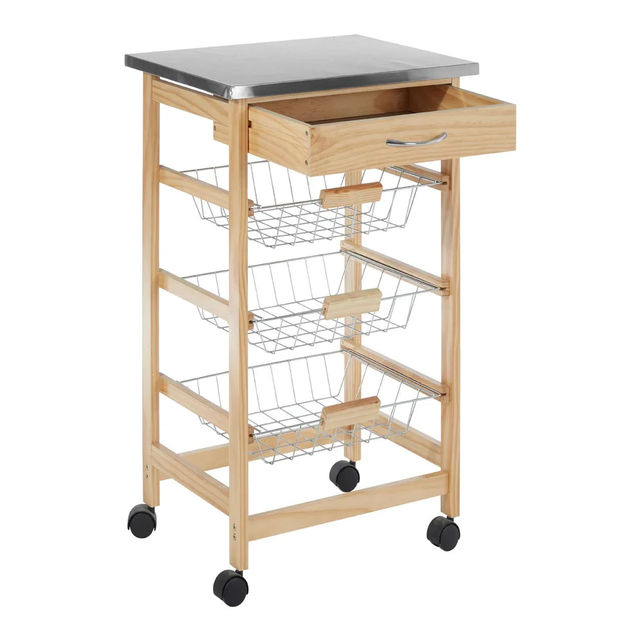 Rustic Kitchen Storage Trolley