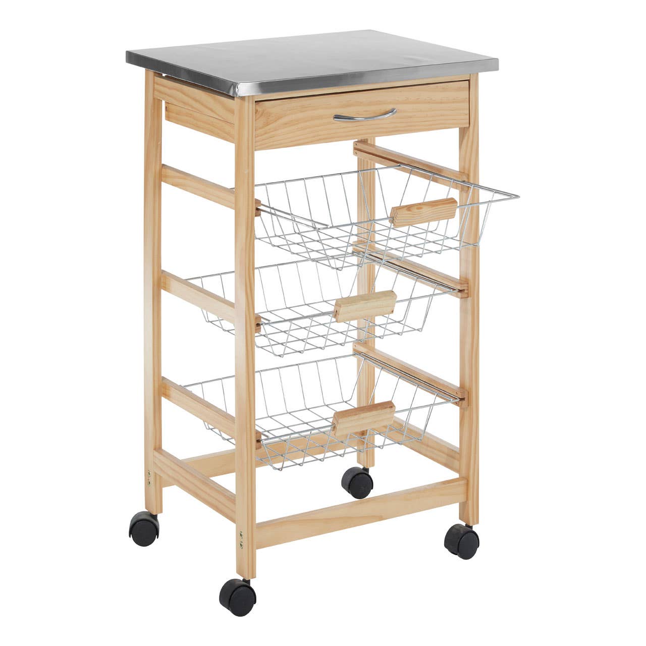 Rustic Kitchen Storage Trolley