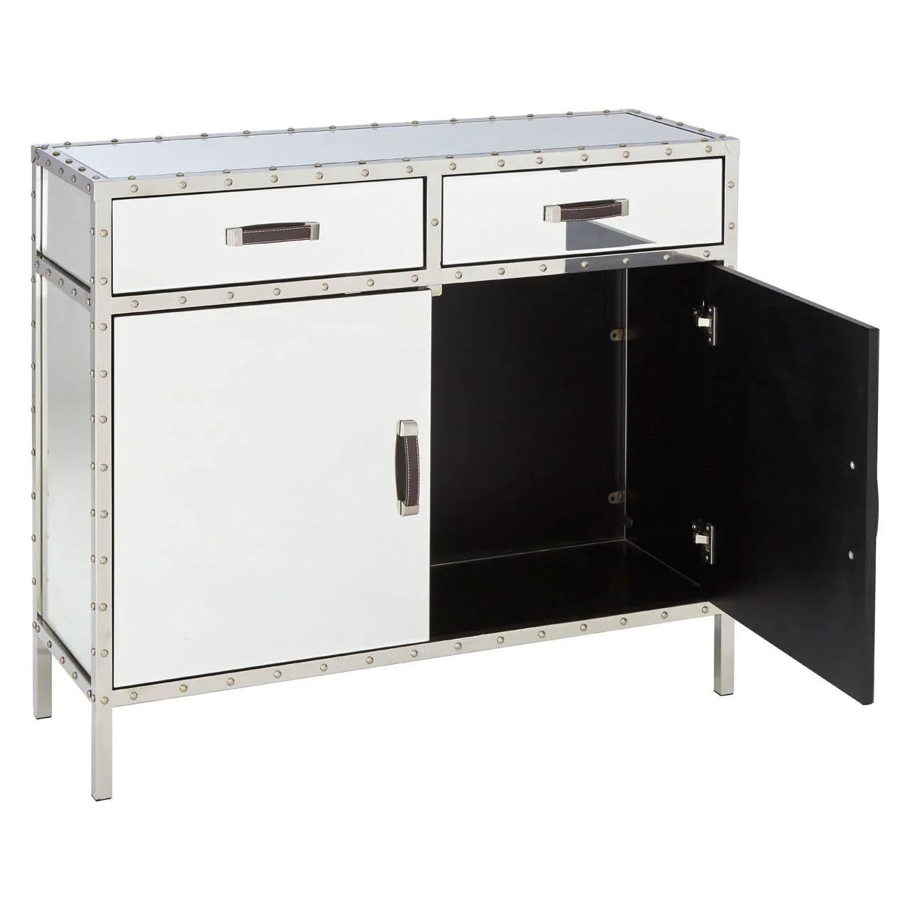 Rivet Stainless Steel Sideboard with 2 Drawers & 2 Doors