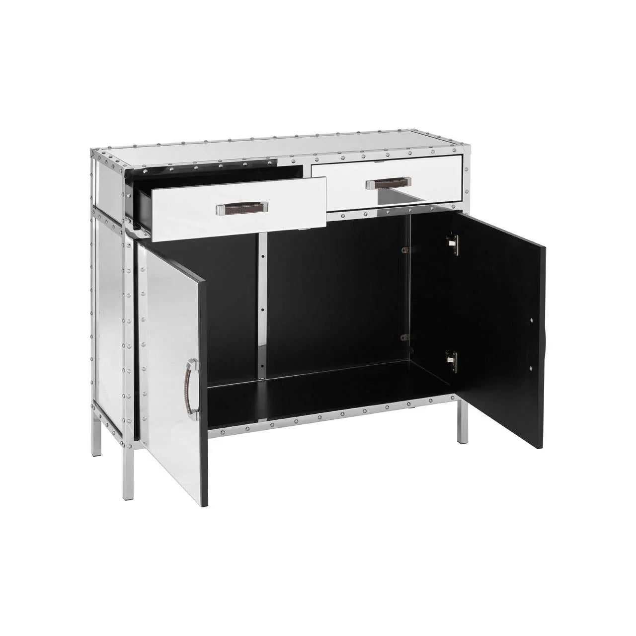 Rivet Stainless Steel Sideboard with 2 Drawers & 2 Doors
