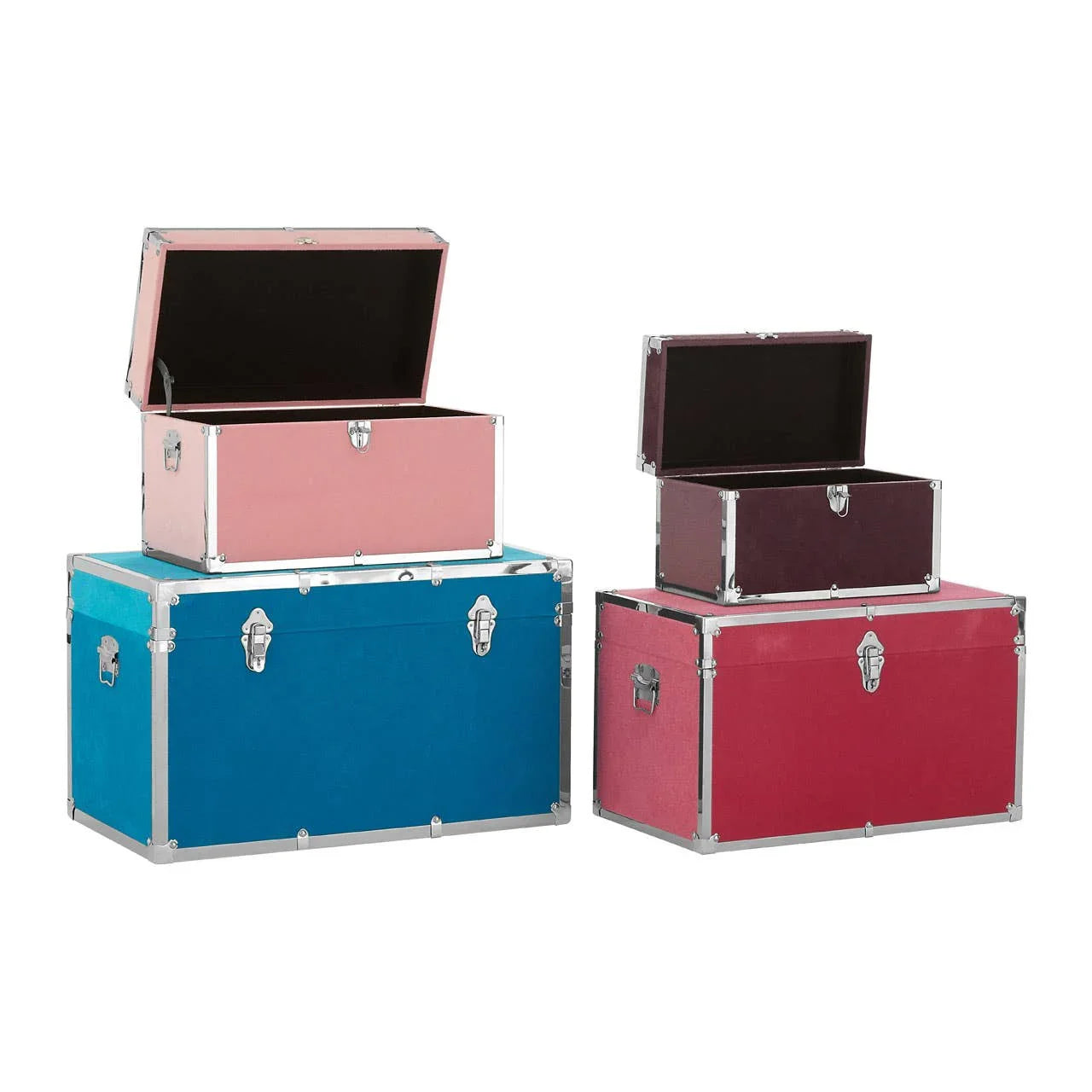 Colorful Steel Trunk Set