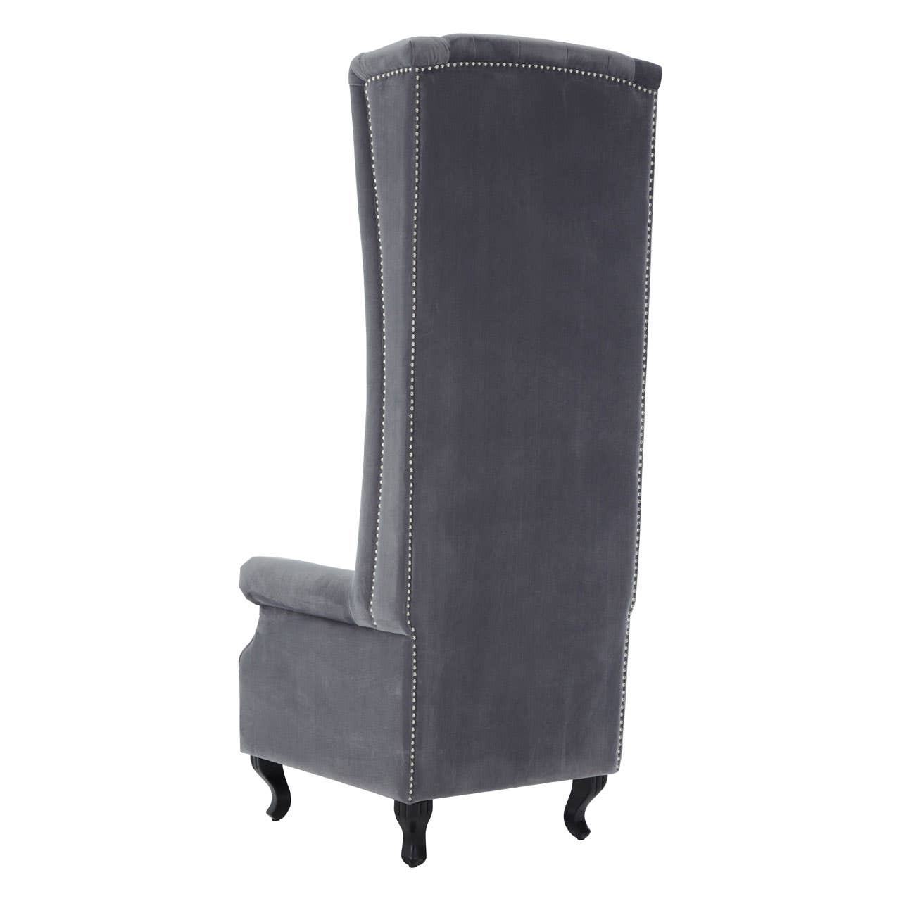 Luxe Grey Velvet Accent Chair