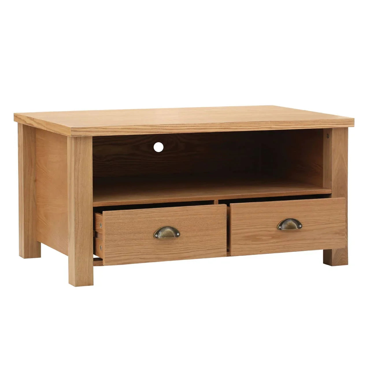 Oak Veneer Media Storage Unit