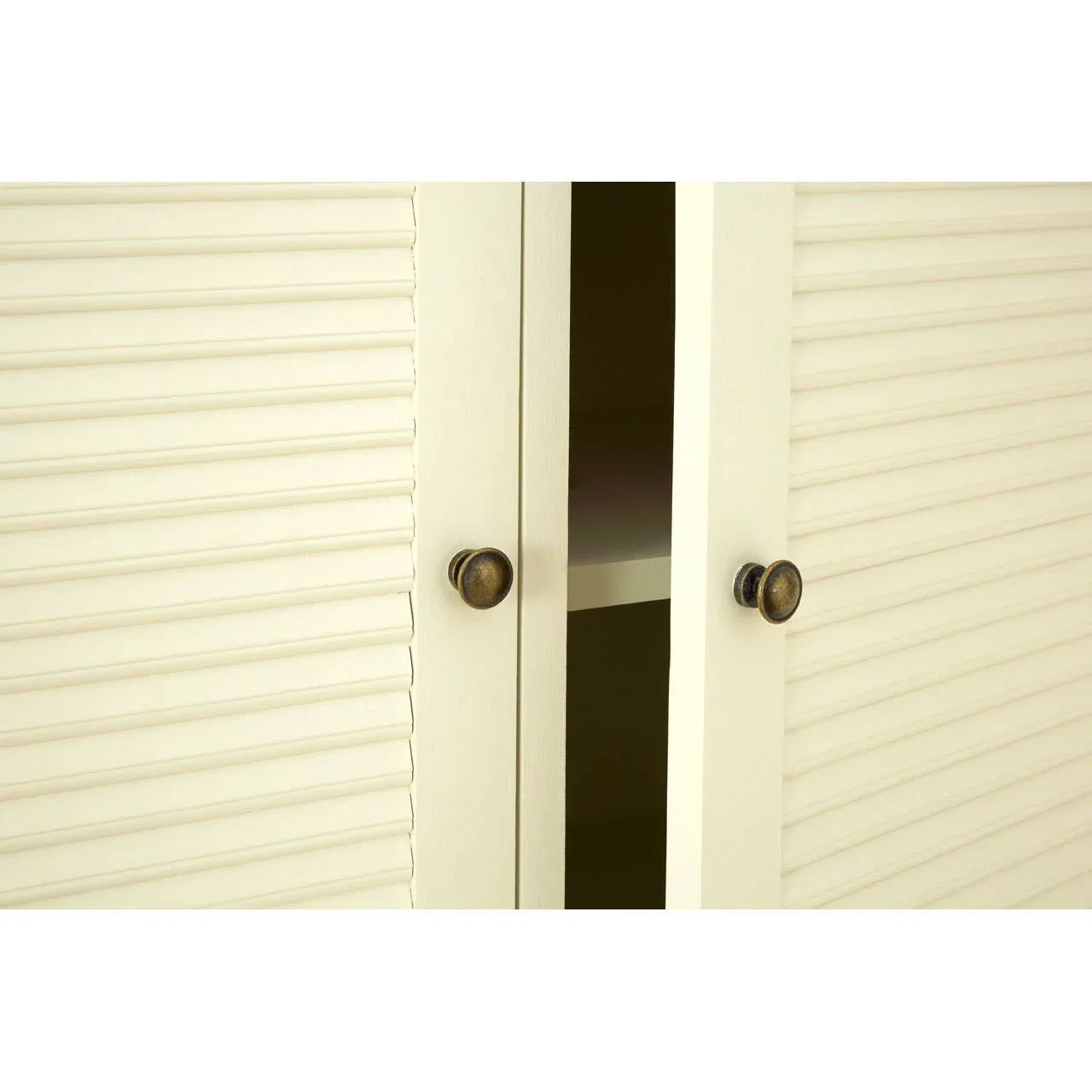 Cream Sideboard with Rattan Baskets - Dorset Collection