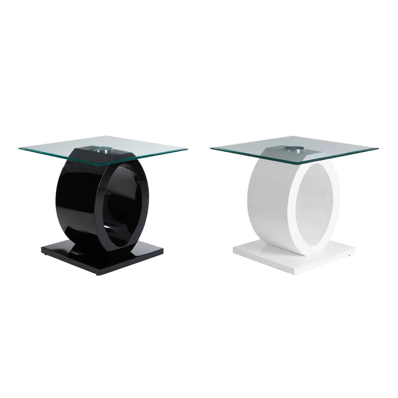 Sleek Glass O Side Table