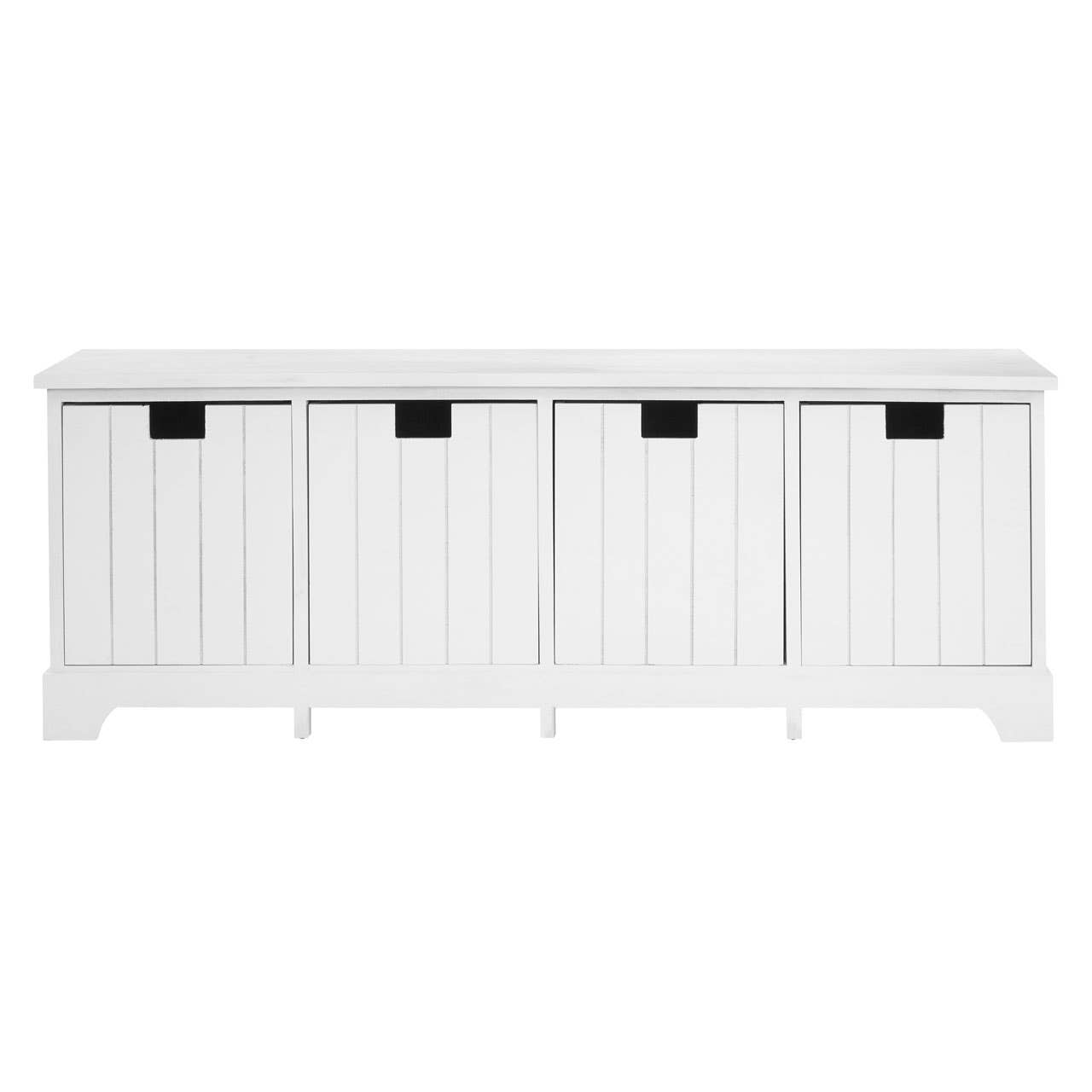 Coastal White Drawer Bench