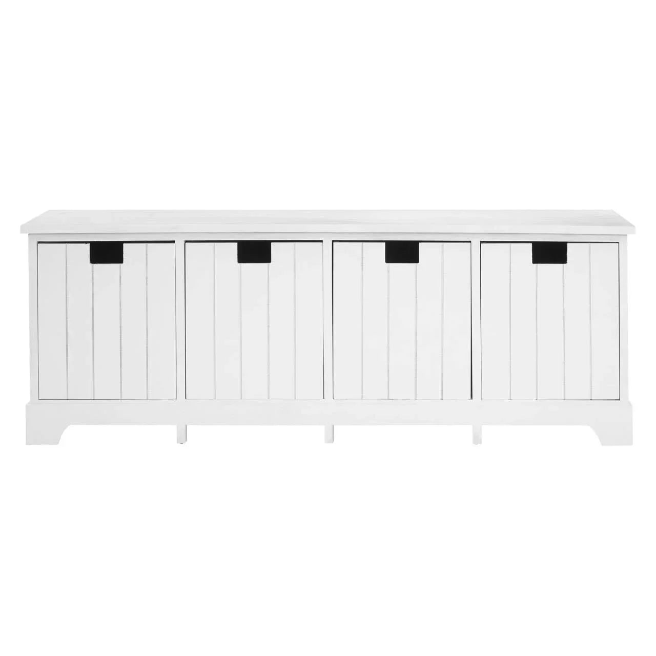Coastal White Drawer Bench