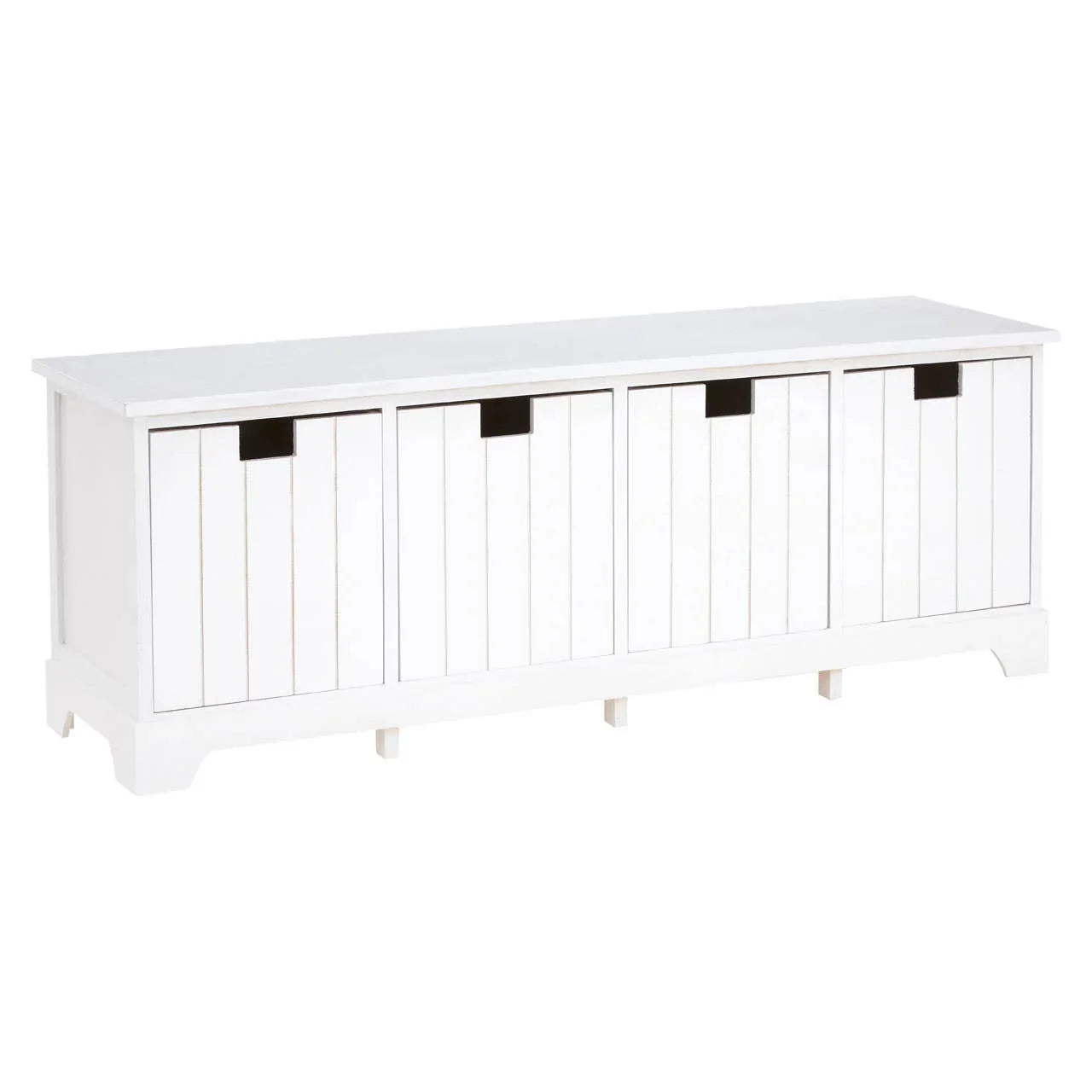 Coastal White Drawer Bench