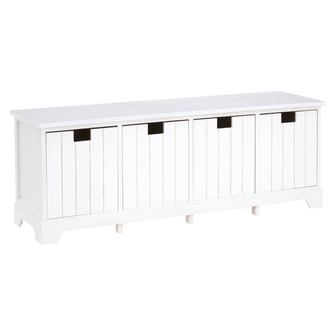 Coastal White Drawer Bench