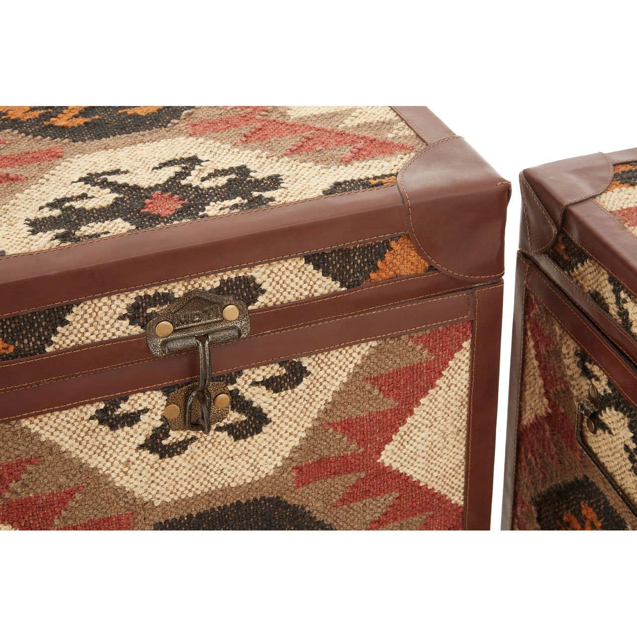 Printed Trunk Side Tables Duo