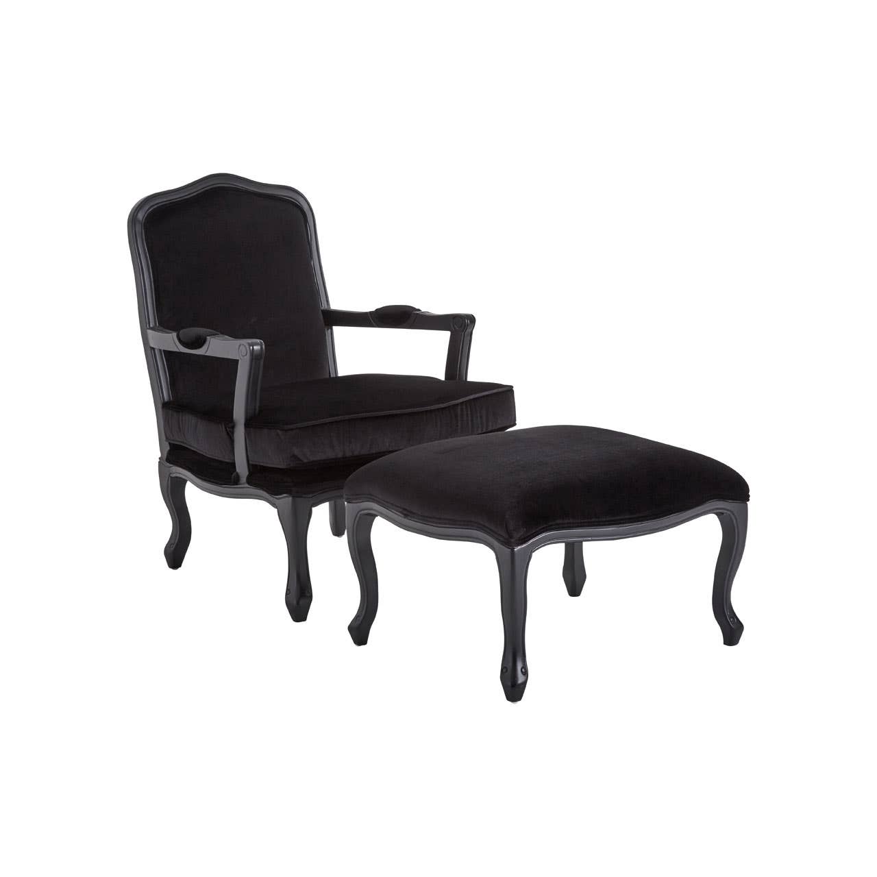 Luxe Black Velvet Chair