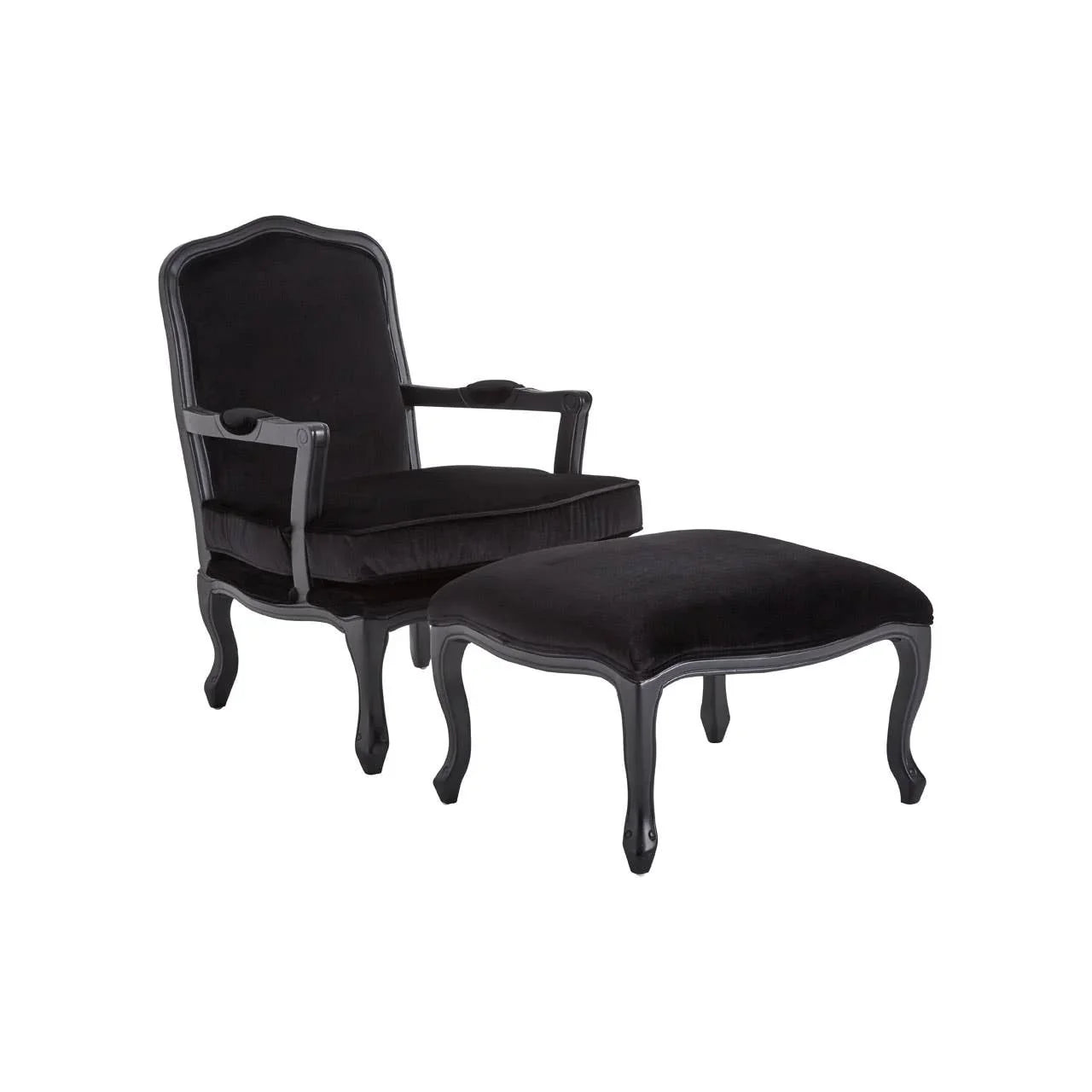 Luxe Black Velvet Chair