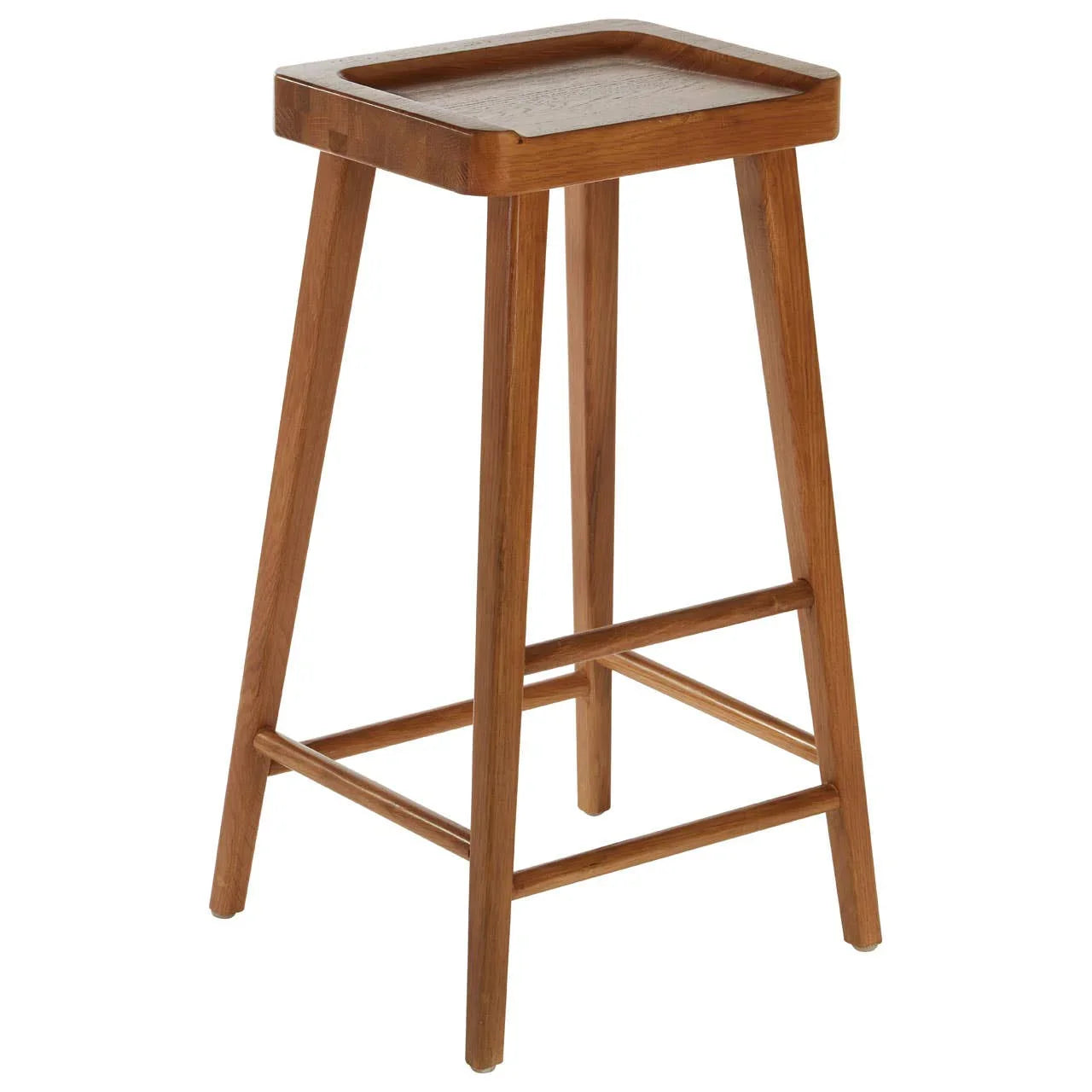Rustic Oak Bar Stool