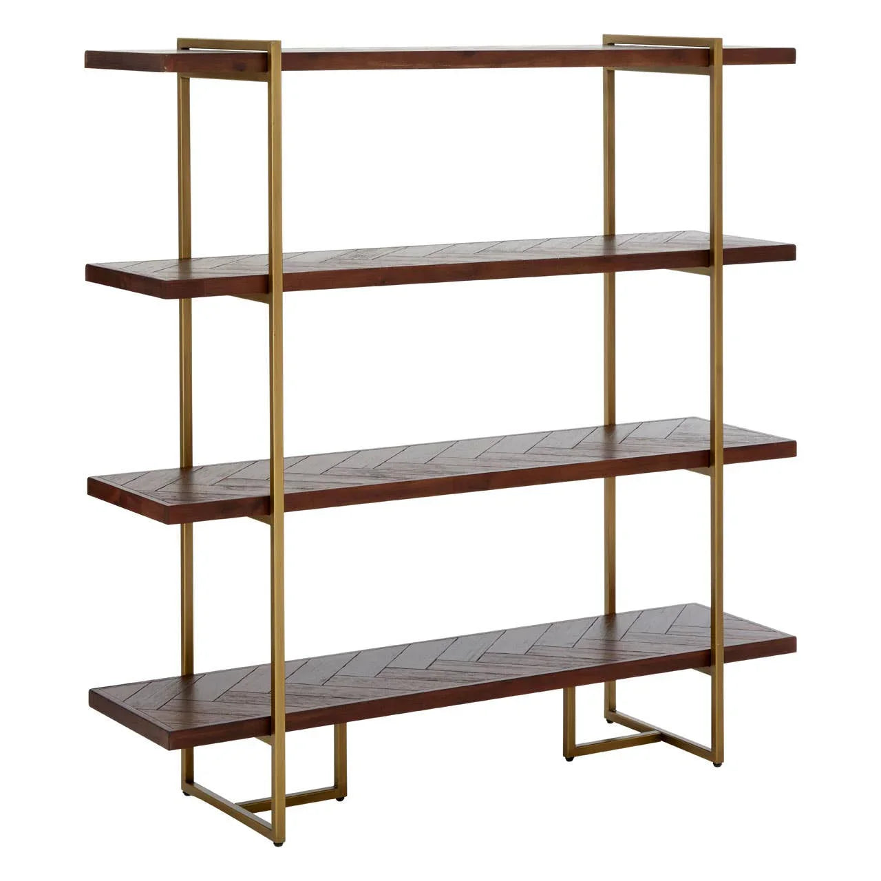 Luxe Herringbone Bookcase