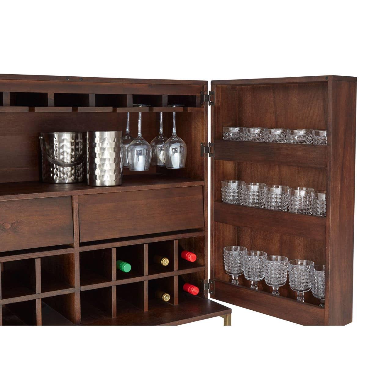 Luxe Herringbone Drinks Cabinet