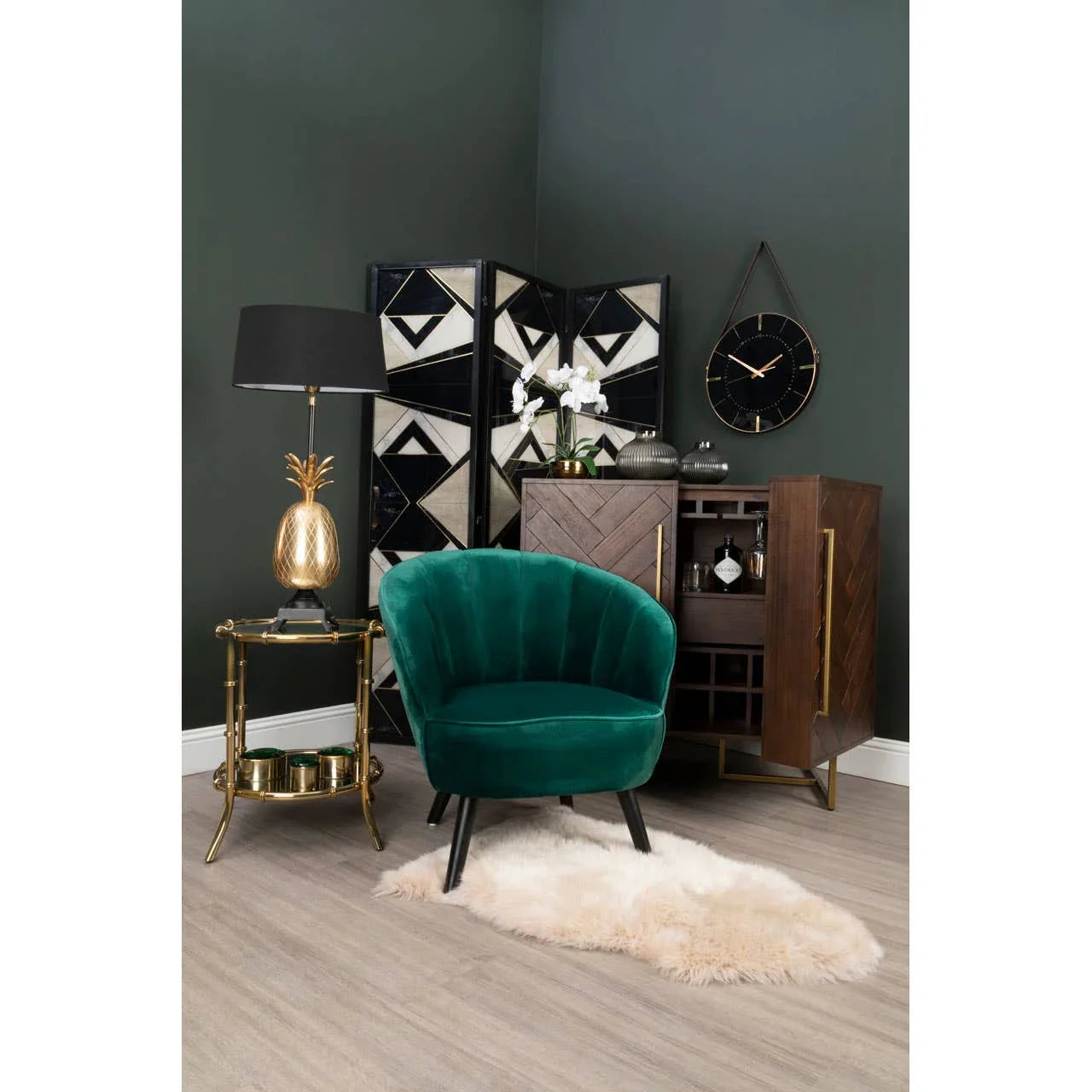 Luxe Herringbone Drinks Cabinet