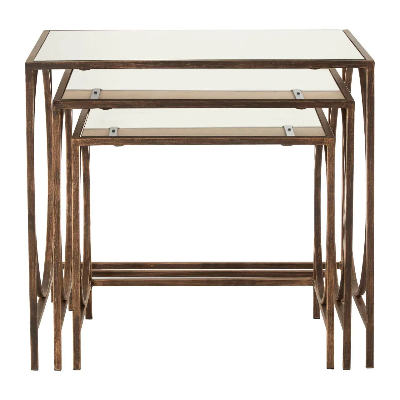 Geometric Glass Nesting Tables