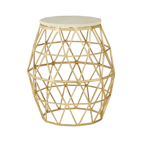 Geometric Marble Side Table