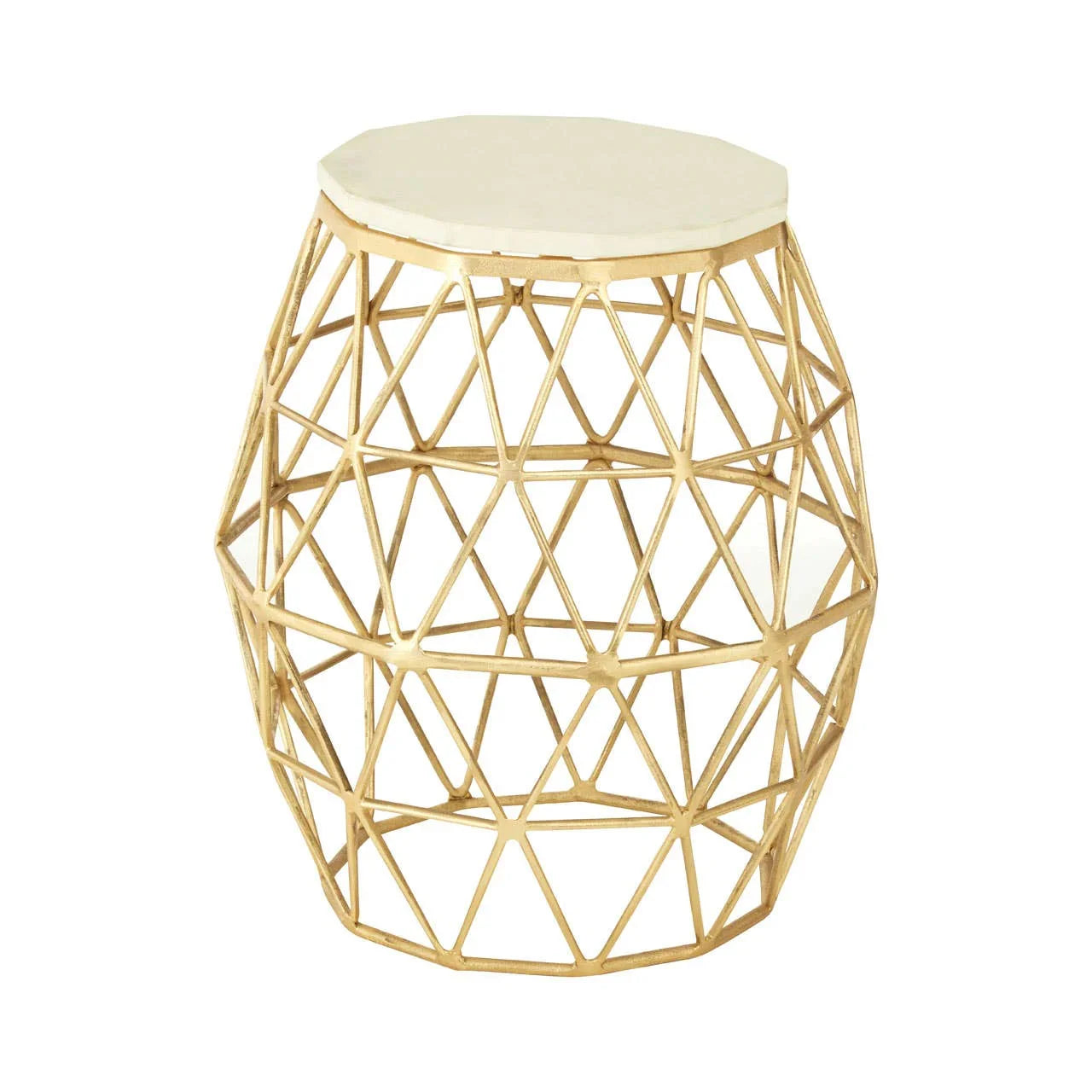 Geometric Marble Side Table