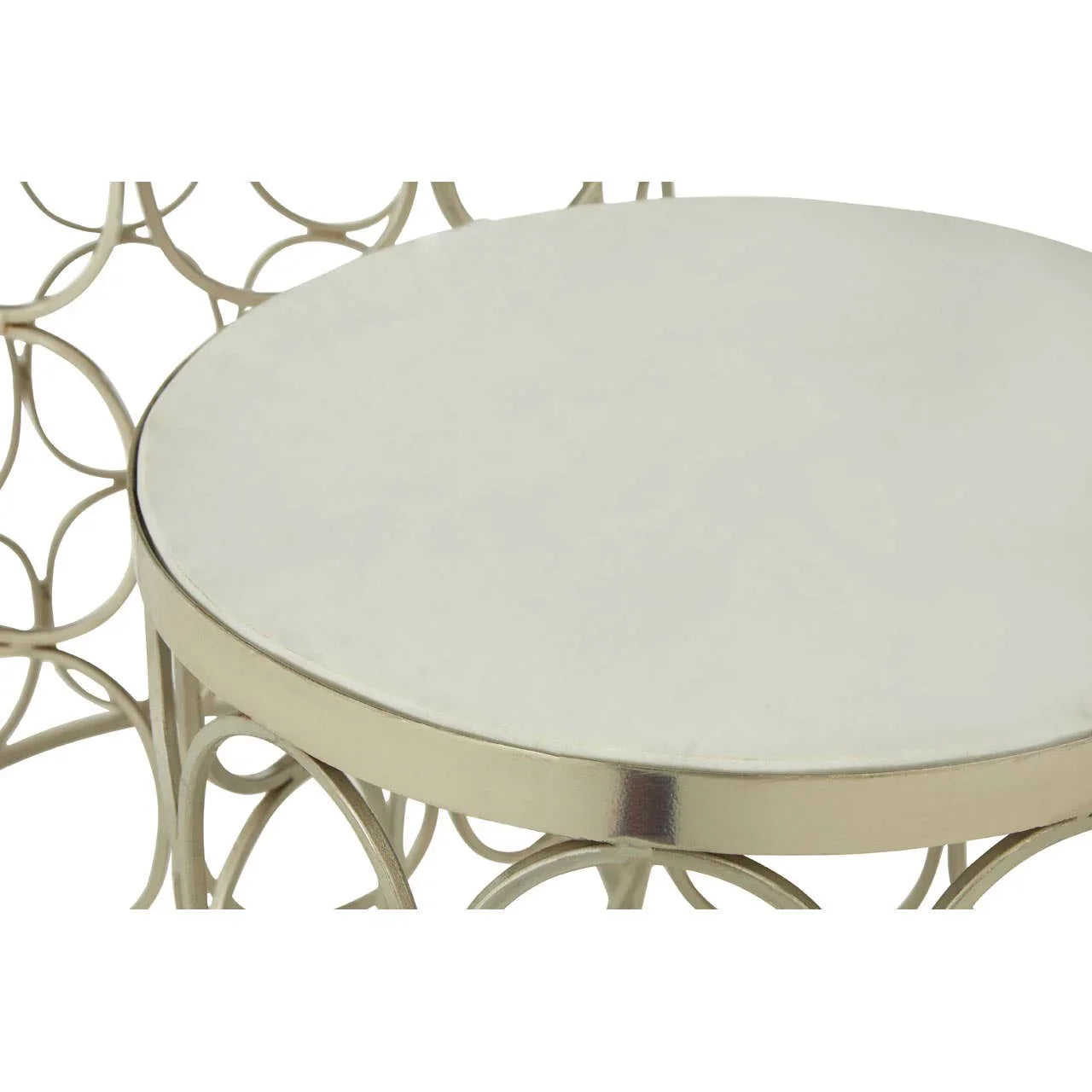 Nickel Marble Side Tables