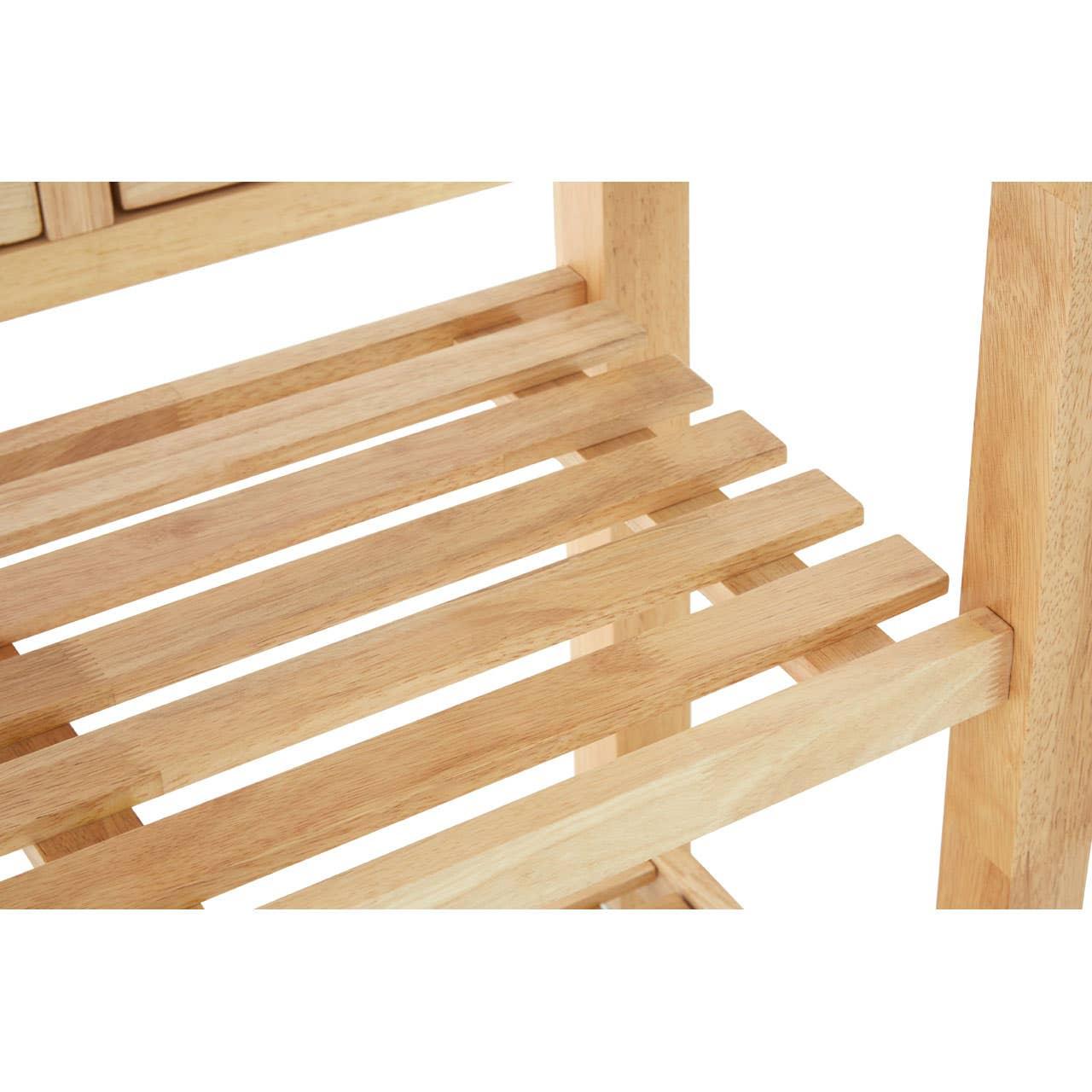 Portable Wood Kitchen Trolley